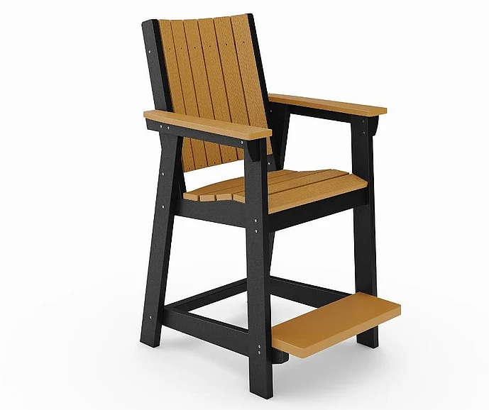 SoPoly Callaway Counter Chair in Black and Boardwalk Brown CALC001-BL-BO