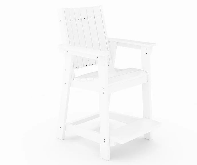 SoPoly Callaway Counter Chair in Destin White CALC001-DE-DE