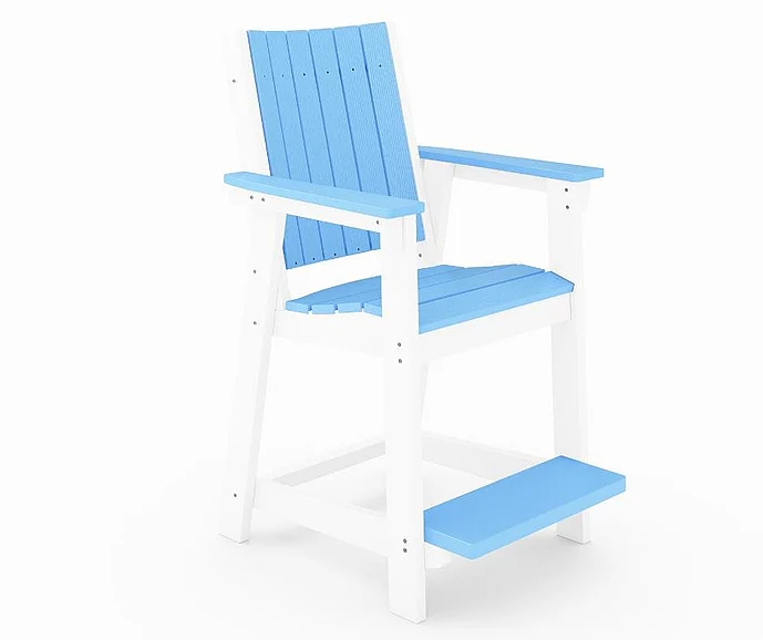 SoPoly Callaway Counter Chair in Destin and Summer Blue CALC001-DE-SU