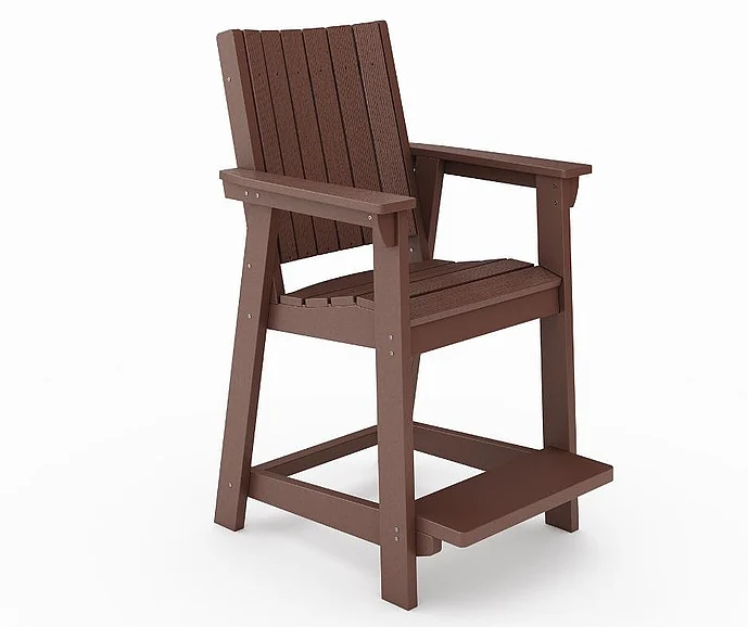 SoPoly Callaway Counter Chair in Pecan Brown CALC001-PE-PE
