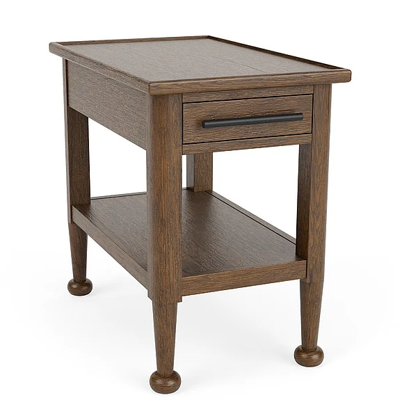 Riverside Calhoun Chairside Table in Whiskey Oak 61713