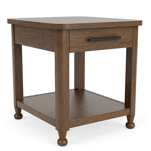 Riverside Furniture Calhoun End Table in Whiskey Oak 61709