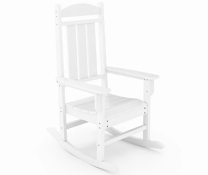 SoPoly Callway Porch Rocker in Destin White CALPR1-DE-DE