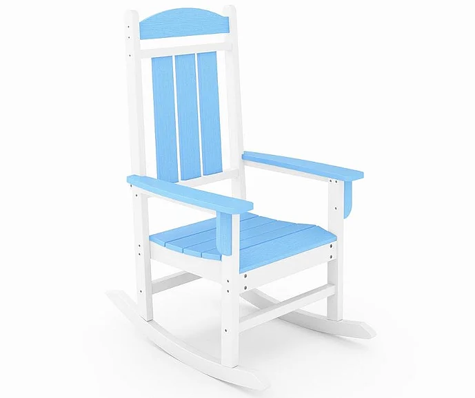 SoPoly Callway Porch Rocker in Destin and Summer Blue CALPR1-DE-SU