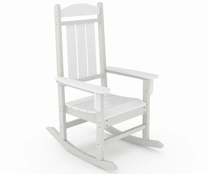 SoPoly Callway Porch Rocker in Heron Gray and Harbor Gray CALPR1-HE-HA