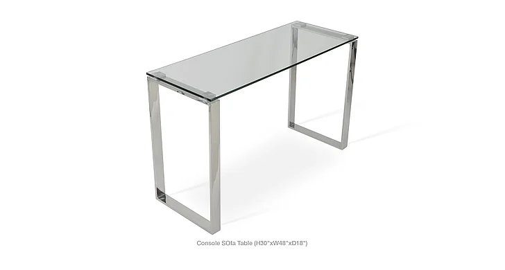 SohoConcept Calvin Glass Console Sofa Table