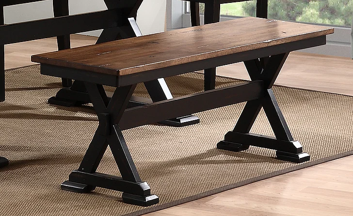 Urban Styles Cambridge Bench in Rustic Oak and Black 1813