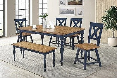 Urban Styles Carmel 5pc Dining Table Set in Tobacco
