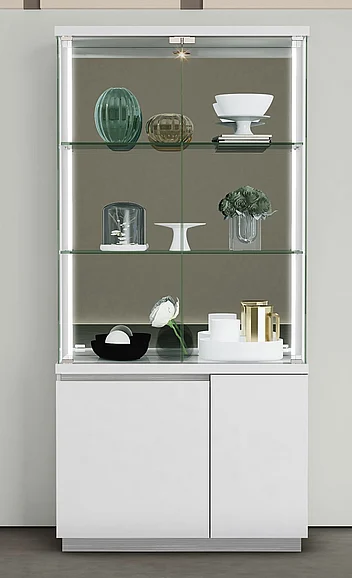 Whiteline Modern Living Cameron Vitrine in White CB1686-WHT CLOSEOUT