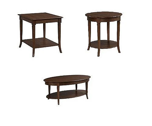Fairfield Chair Campaigna 3pc Oval Cocktail Table Set in Cafe Mocha
