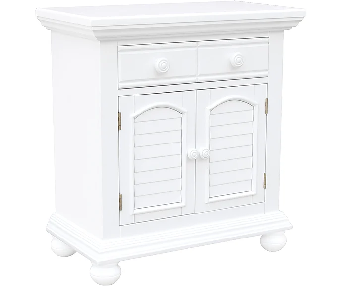 Cottage Creek Cape Cod Door Nightstand in White 1837-0150
