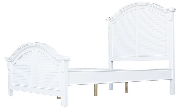 Cottage Creek Cape Cod King Panel Bed in White