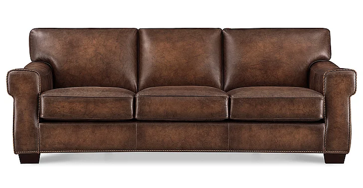 Hydeline Furniture Capri Leather Sofa in Russet 67087-30V01-TL1981