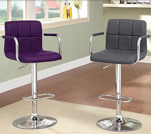 Furniture of America Corfu Bar Stool in Purple CM-BR6917PR