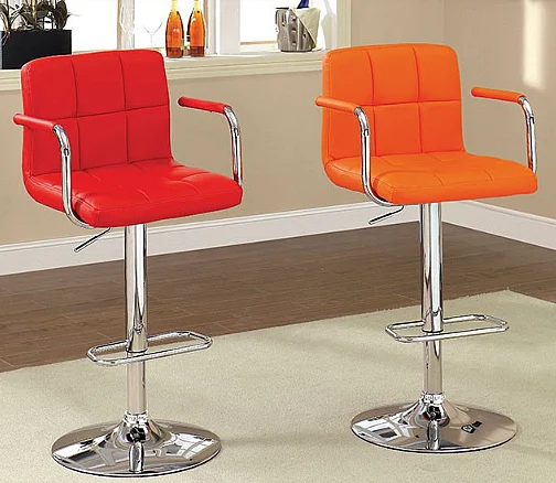 Furniture of America Rofu Bar Stool in Orange CM-BR6917OR
