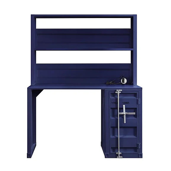 Acme Furniture Cargo Computer Desk & Hutch in Blue 37907