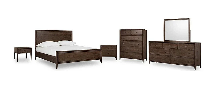 Modus Furniture Carlisle 2pc Platform Bedroom Set in Pecan Pie