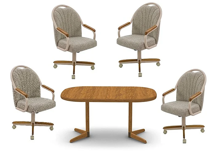 Chromcraft Carlisle 5pc Dining Set in Chestnut