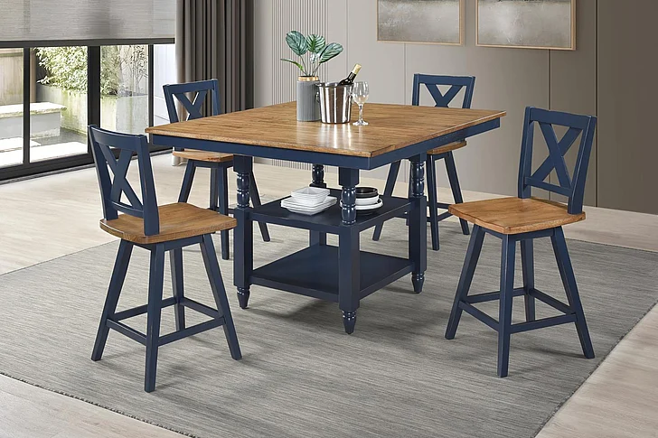 Urban Styles Carmel 5pc Counter Table Set in Tobacco