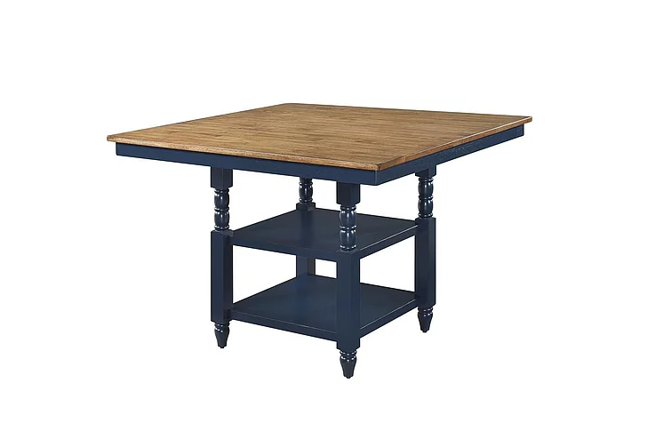 Urban Styles Carmel Counter Table in Hazelnut & Navy Blue 2800