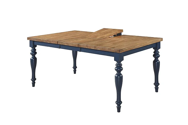 Urban Styles Carmel Dining Table in Hazelnut & Navy Blue 1800