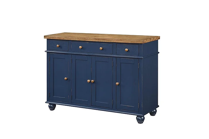 Urban Styles Carmel Dining Server in Hazelnut & Navy Blue 1804