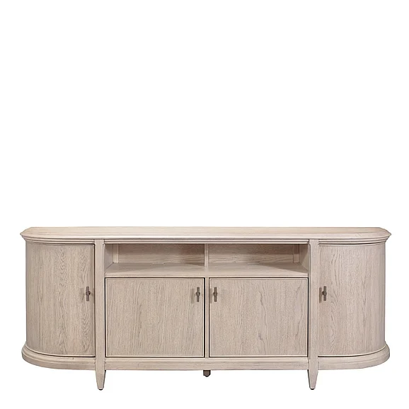 Riverside Carmella Media Console in Pebble Oak 25040