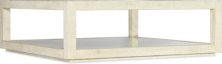 Hooker Furniture Cascade Square Cocktail Table in Whites/Creams/Beiges 6120-80112-05