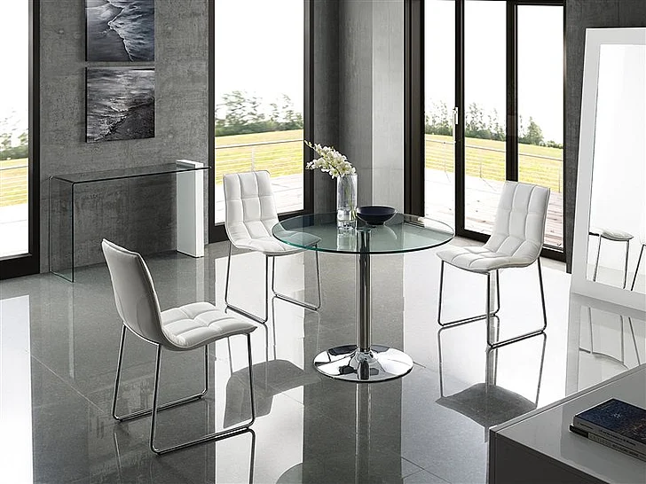 Casabianca Home Buono Console Table in High Gloss White Lacquer CB-1154-CONSOLE-WH
