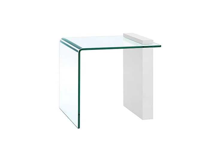 Casabianca Home Buono End Table in High Gloss White Lacquer CB-1154-END-WH