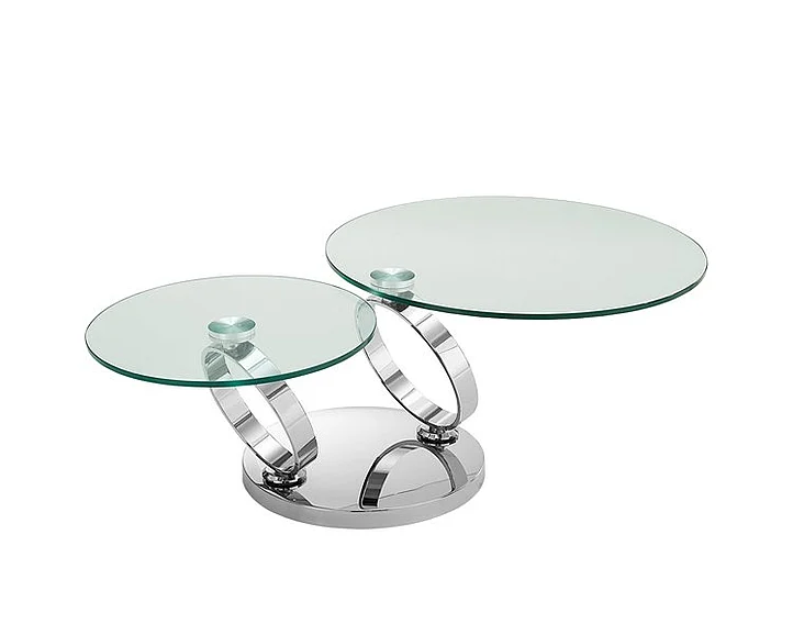 Casabianca Home Satellite Cocktail Table in High Polished Stainless Steel CB-129