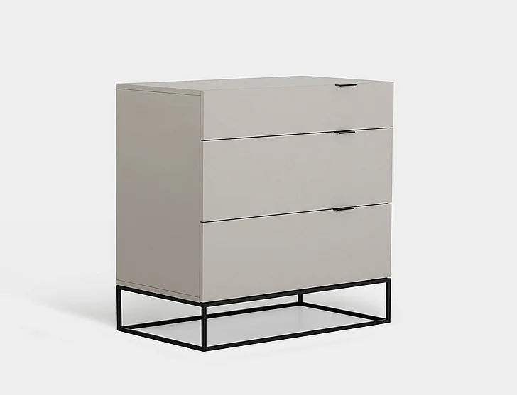 Casabianca Home Vizzione Tall Dresser/ Nightstand in High Gloss White Lacquer CB-1406-SINGLEDG