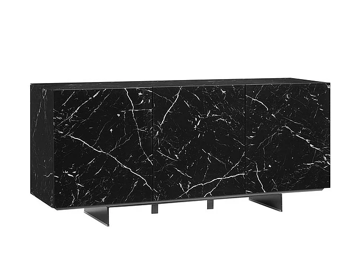 Casabianca Home Stone Buffet in Black Marbled Glass CB-34BL