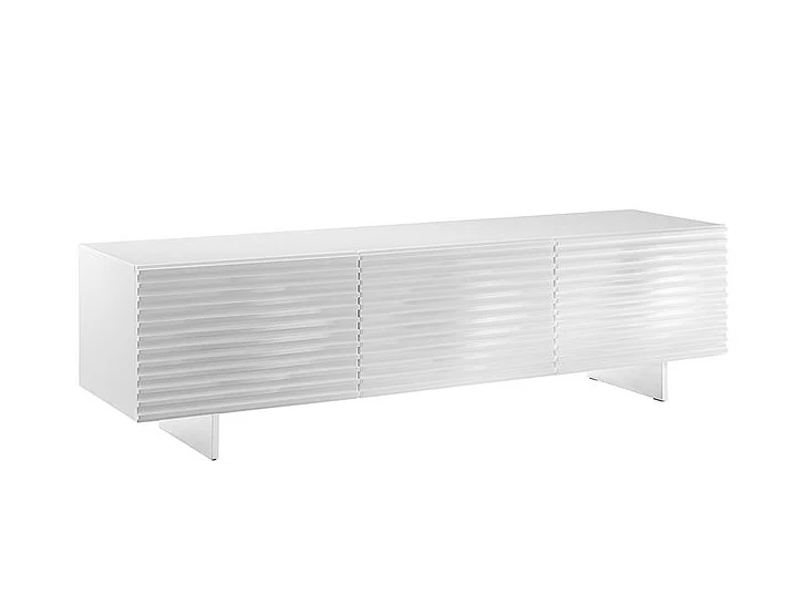 Casabianca Home Moon Entertainment Center in High Gloss White Lacquer CB-4920TV-WH