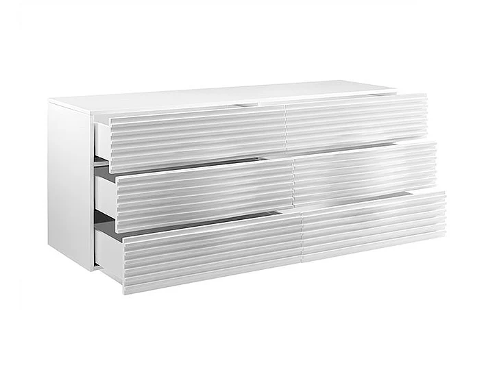 Casabianca Home Moon Dresser in High Gloss White Lacquer CB-4995D-WH