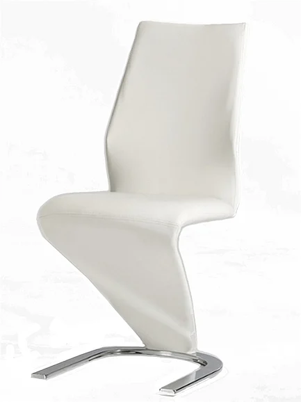 Casabianca Home Boulevard Eco-leather Dining Chair (Set of 2) in White CB-6606-W