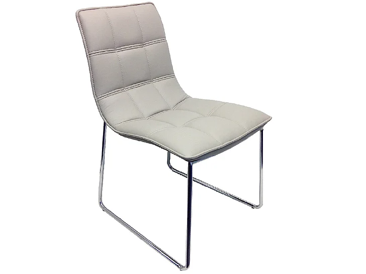 Casabianca Home Leandro Eco-leather Dining Chair (Set of 2) in Gray CB-870