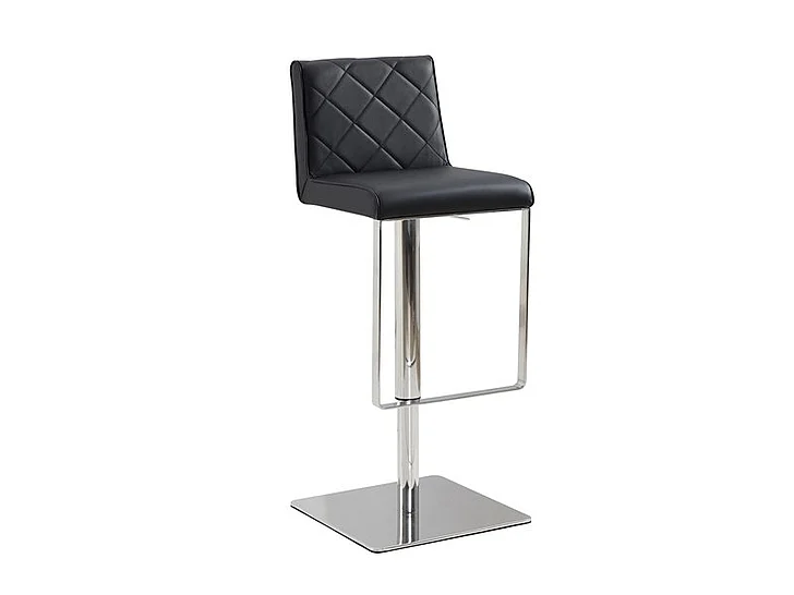 Casabianca Home Loft Adjustable Bar Stool in Black Leatherette