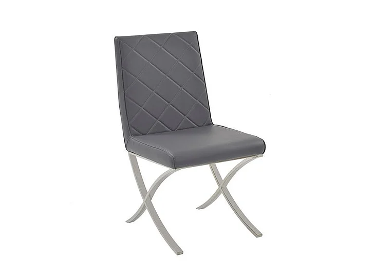 Casabianca Home Loft Dining Chair in Dark Gray Pu-leather CB-922-G