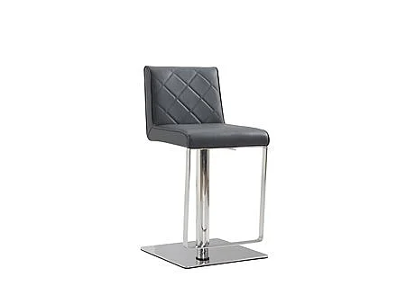 Casabianca Home Loft Adjustable Bar Stool in Dark Gray PU-Leather