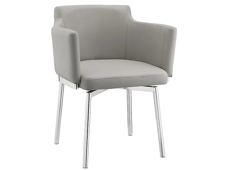 Casabianca Home Suzzie Dining Chair in Gray Pu CB-951G