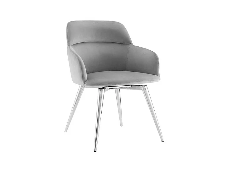 Casabianca Home Pirouette Arm Dining Chair in White Pu CB-952GF