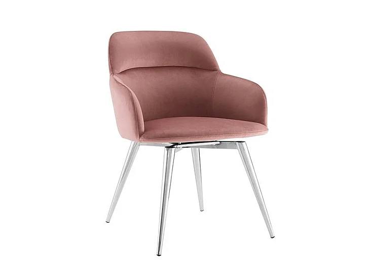 Casabianca Home Pirouette Arm Dining Chair in Pink Fabric CB-952PF