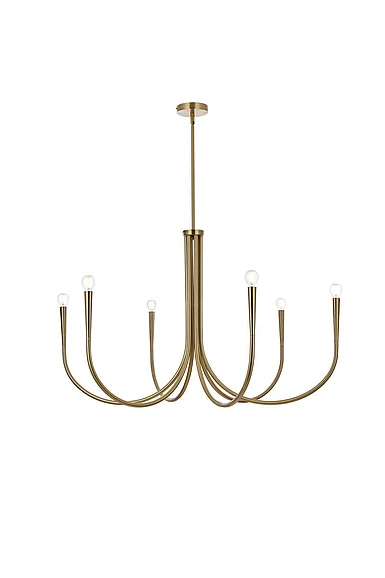 Elegant Layne 42 In. Chandelier in Gold LD722D42SG