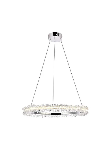 Elegant Laurel Led 26 In. Chrome Pendant 3506D26C