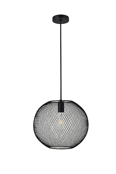Elegant Keller 1 Light Black Pendant LD2251BK