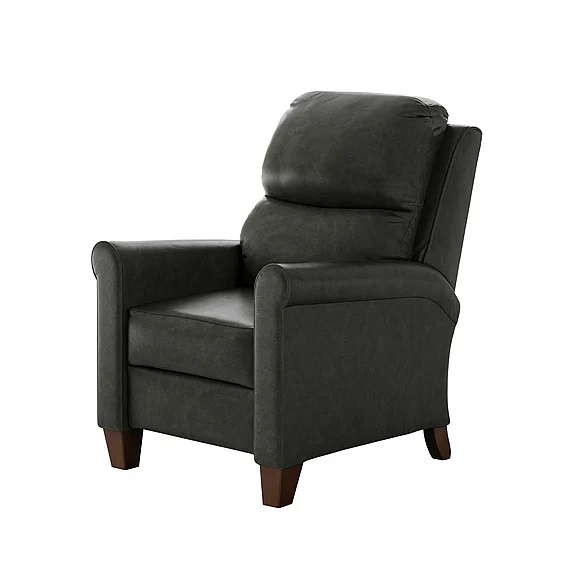 Southern Motion Pep Talk Power Headrest Hi-Leg Recliner in Slate 61628P 186-14