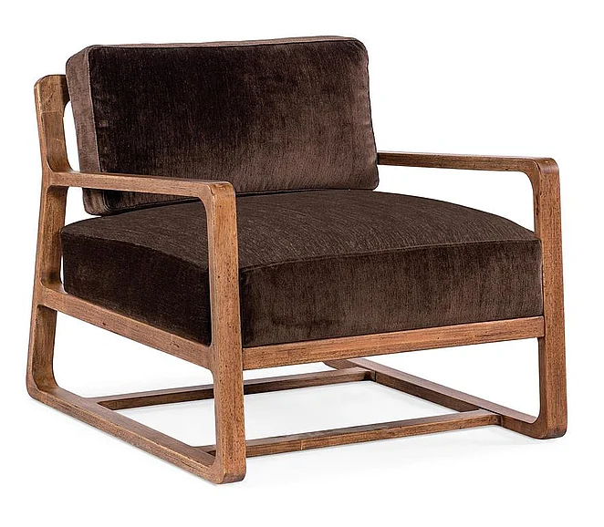 Hooker Furniture Moraine Accent Chair in Marcella Chocolate CC585-488