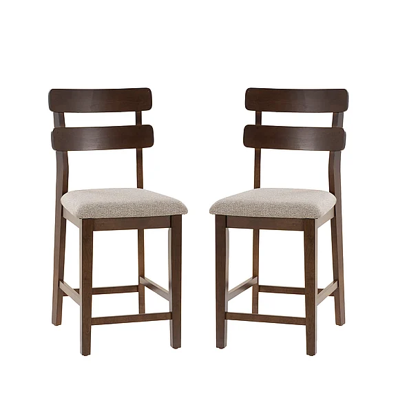 Linon Home Decor Daly Counter Stool (Set of 2) in Brown 20D6010CSB