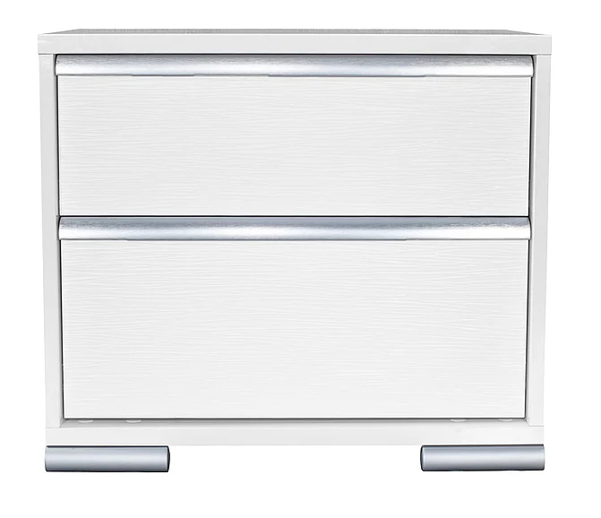 MODERNhome Bianca Nightstand in High Gloss White w/Artic Fronts CD2TC2NT